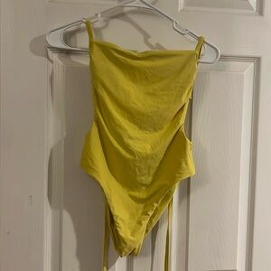 Yellow swimsuit